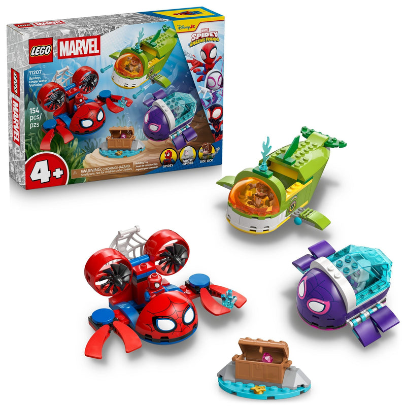LEGO Spidey And His Amazing Friends Spidey: Underwater Vehicles - 11207, 154-pcs, Ages 4+ B2P0