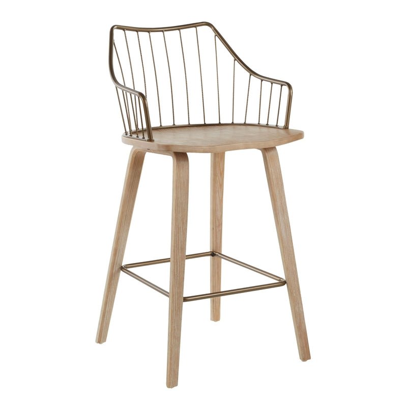 Winston Fixed-Height Counter Stool, Wood, 26-in S8U6