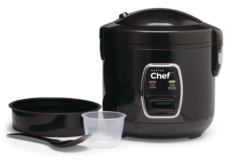 Deluxe Non-Stick Rice Cooker & Steamer, Black, 10 Cups G5N7
