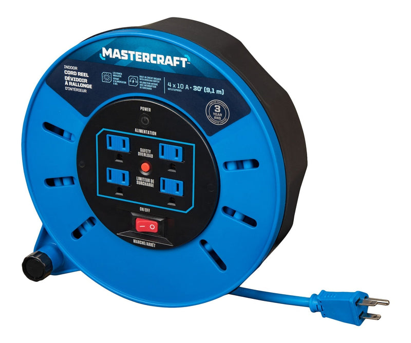 30-ft 10A Retractable Extension Cord Reel X1Y9