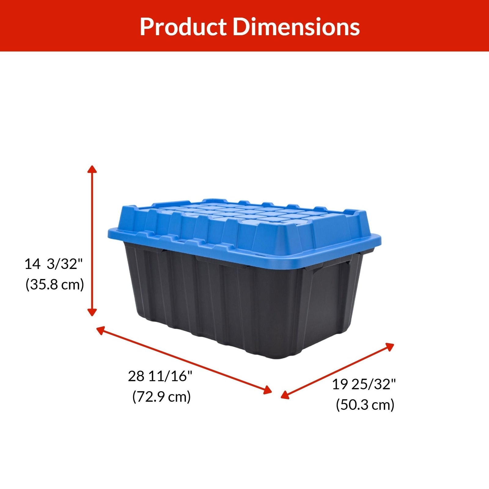 Heavy-Duty Polypropylene Tote with Domed Lid, 88-L Q7W0 - product image 7