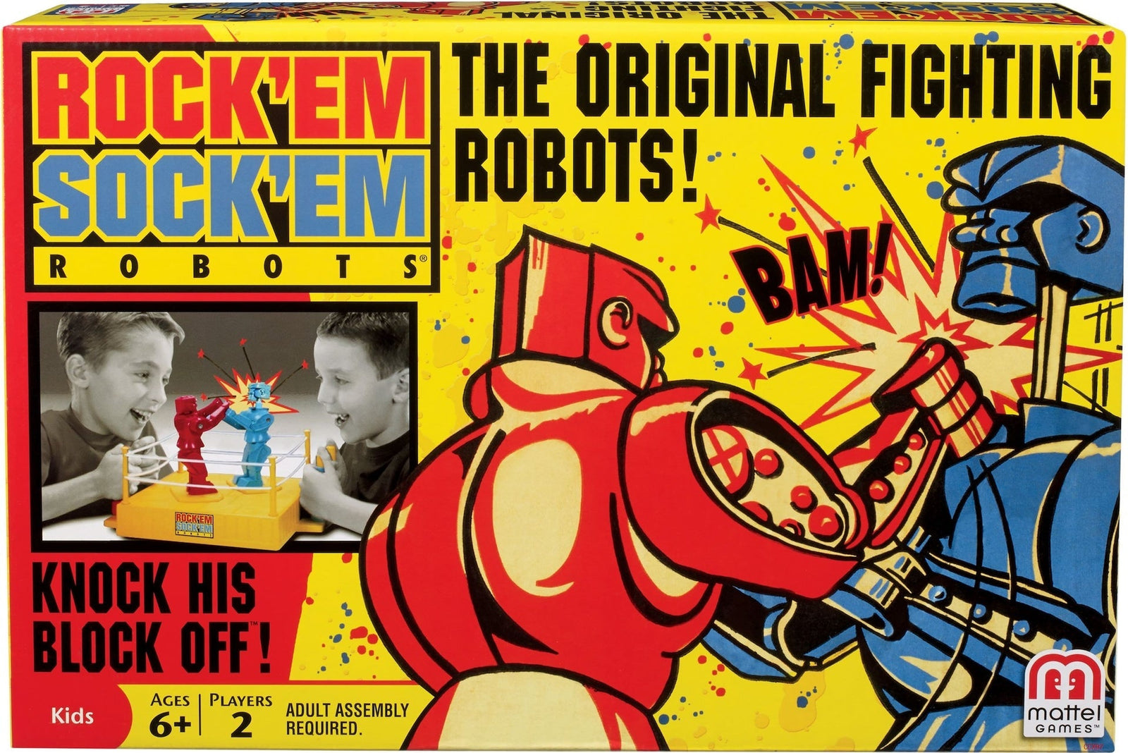 Rock 'Em Sock 'Em Robots Classic Boxing Match Game for Kids, Ages 6+ H3Z7 - product image 1