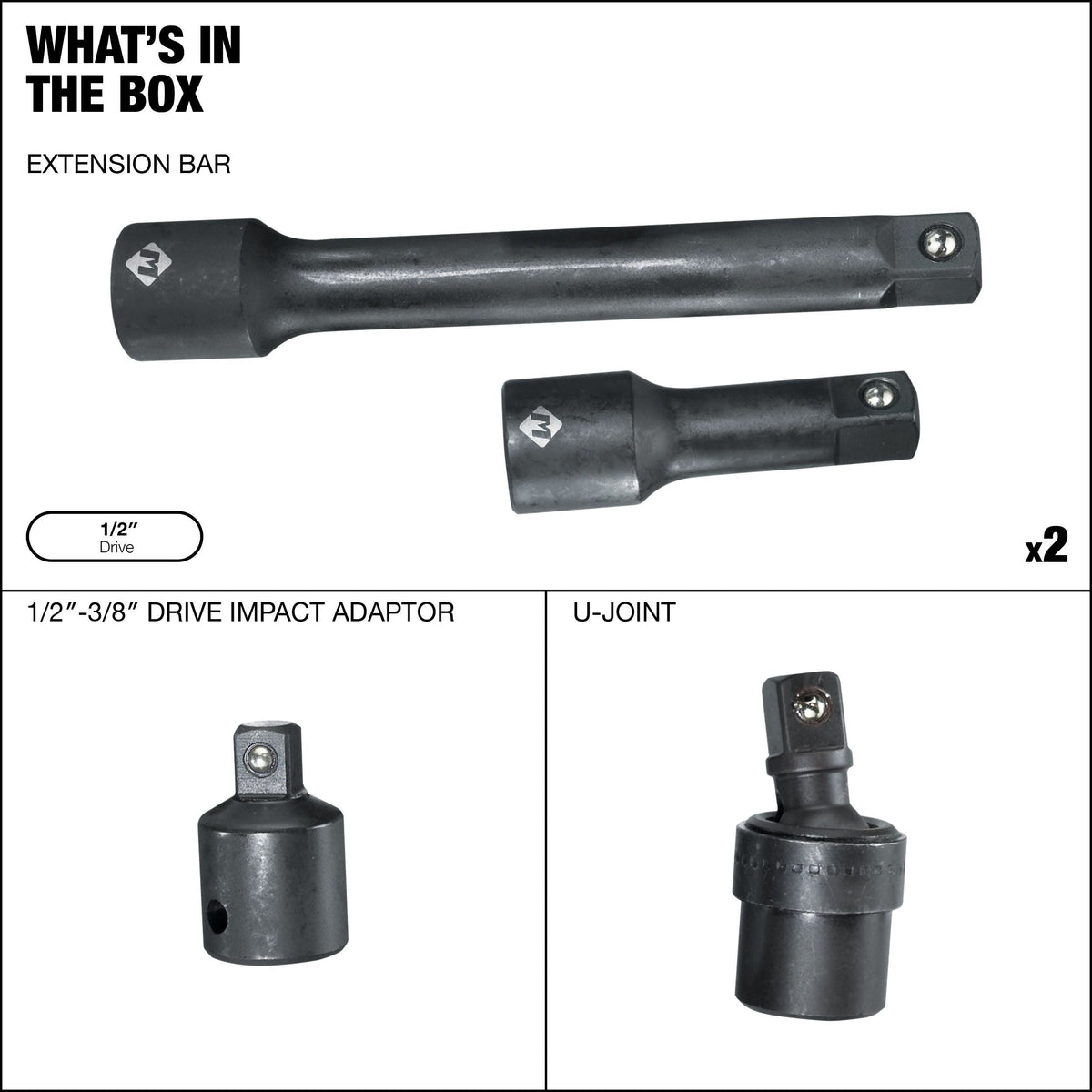 1/2-in Impact Accessory Kit, 4-pc C3I6 - product image 2