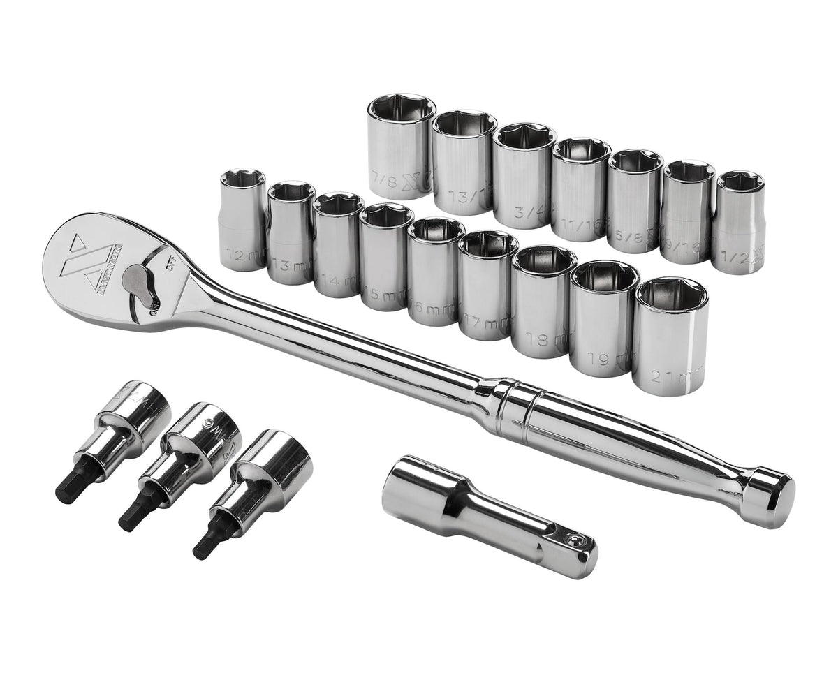21 Piece 1/2" Drive Metric Socket Set A2S9 - product image 1