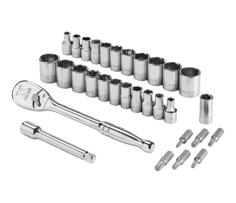 31 Piece 1/4" Drive Metric Socket Set K1E0