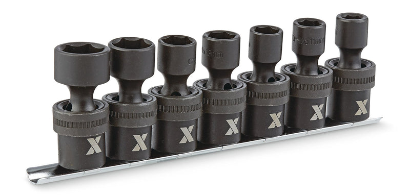 3/8-in Drive Swivel Impact Socket Set, 7-pc, Metric, CRMO M2V0