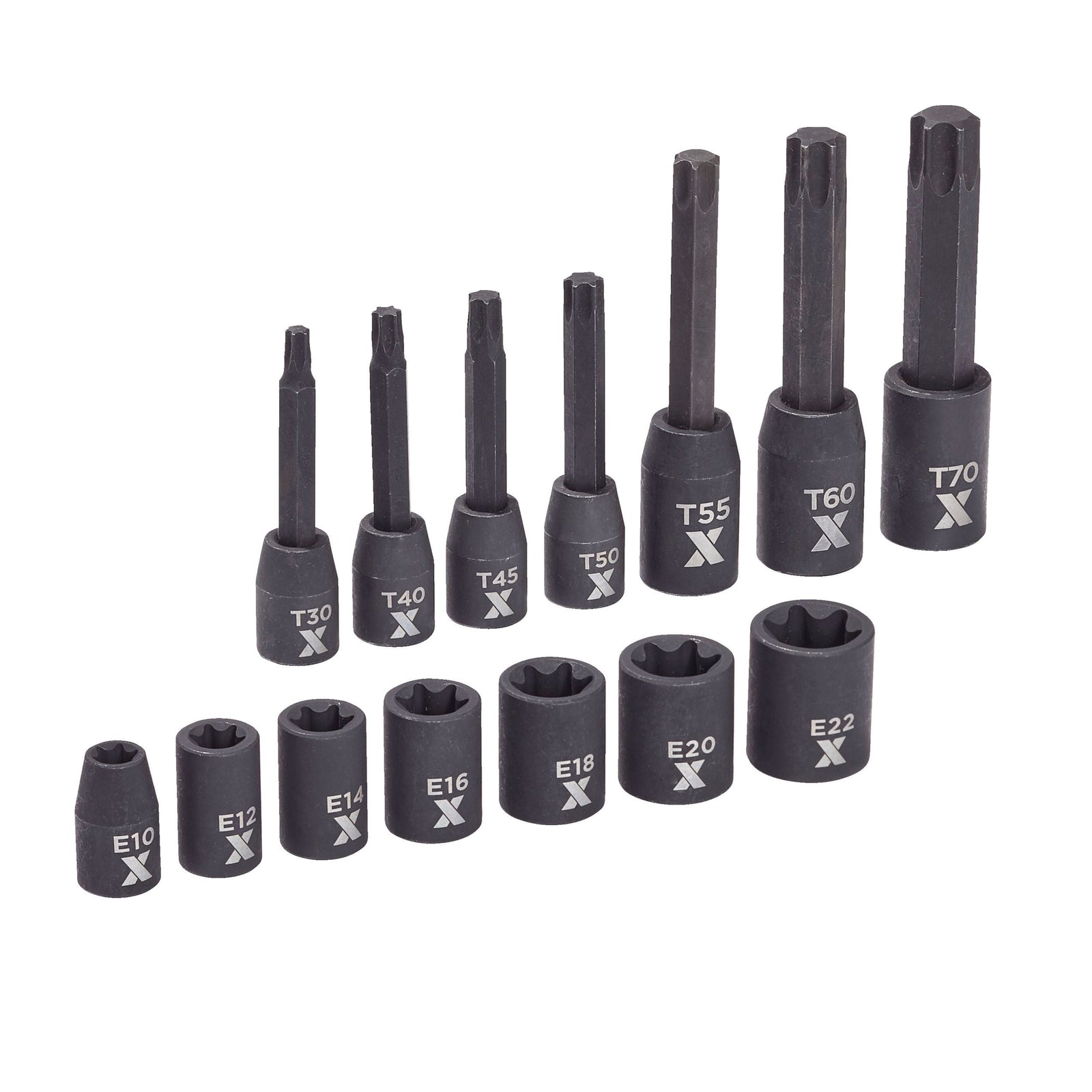 Torx & E-Torx Impact Bit Socket Set, 14-pc, SAE/Metric E3E3 - product image 1