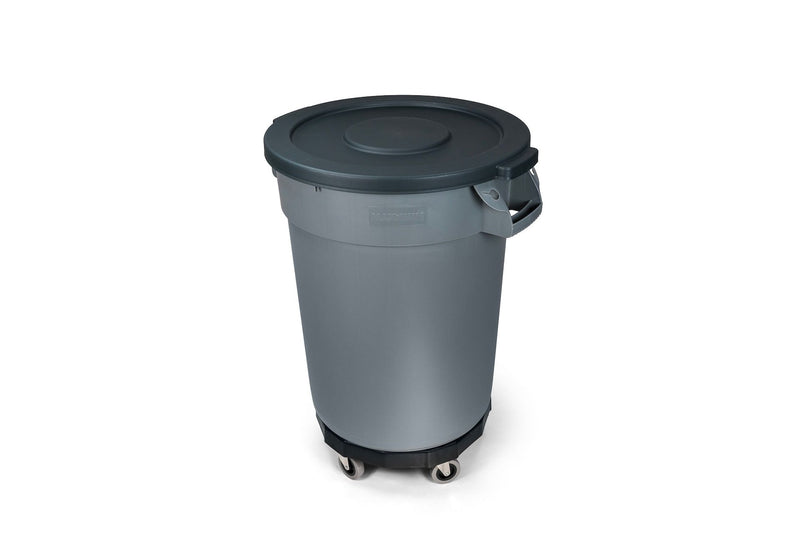 Universal Commercial Heavy-Duty Resin Garbage Can Dolly, Black D8Q3