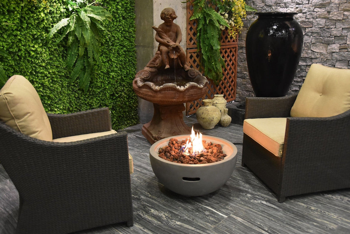 Nantucket Round Propane-Fueled Fire Bowl with Lava Rock & Canvas Cover, 40,000 BTUs, 14-in P7G5 - product image 3