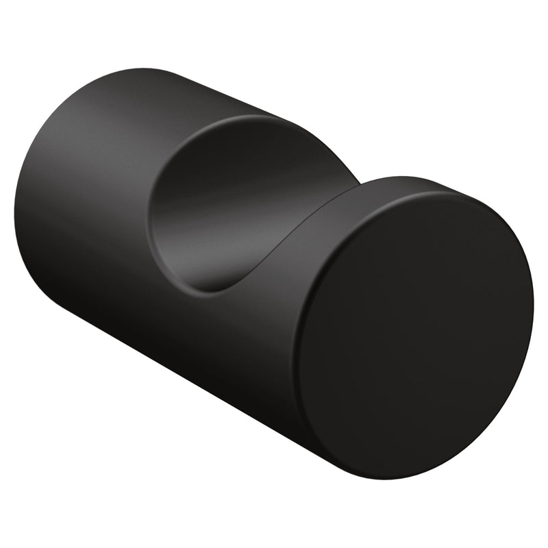 Align Modern Single Swivel Robe Hook, Matte Black P3K4