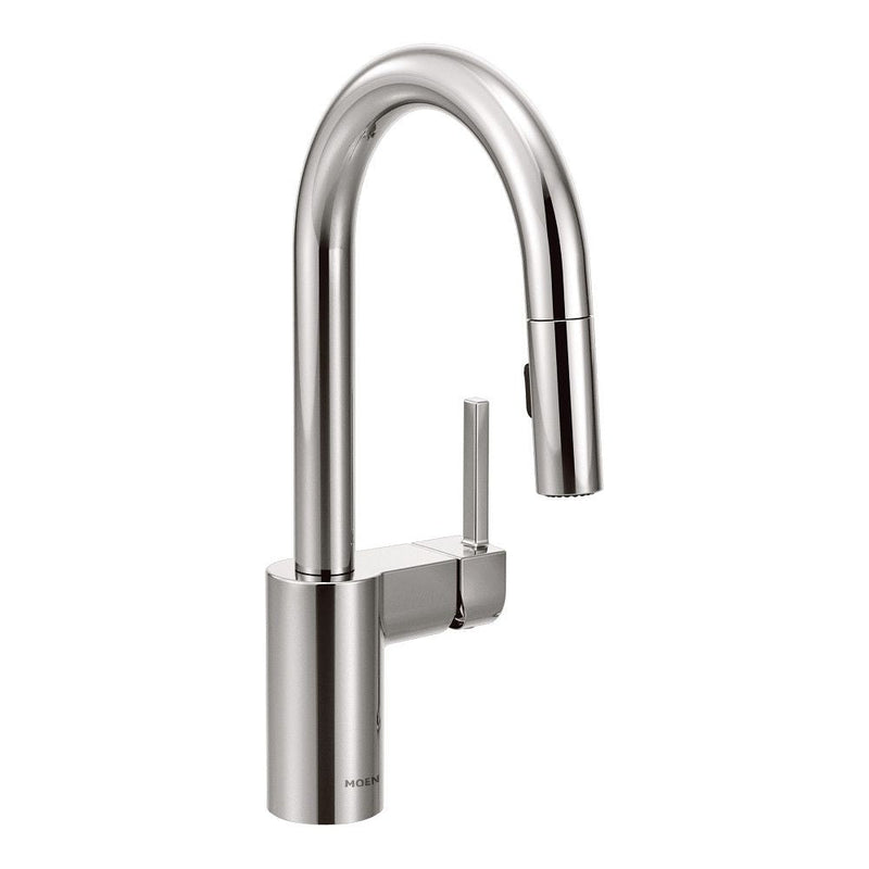 Align Single Handle High Arc Pull Down Sprayer Kitchen Faucet with Power Clean, Chrome J2X1