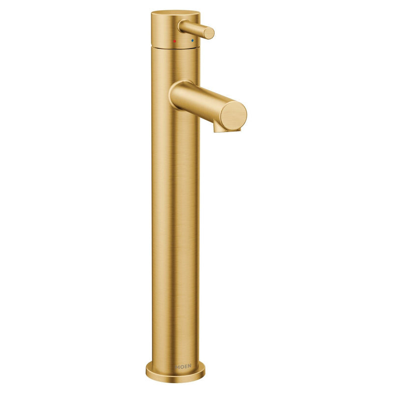 Align Single Handle High Arc Vessel Single Hole Bathroom Sink Faucet, WaterSense Certified, Brushed Gold Q3S6