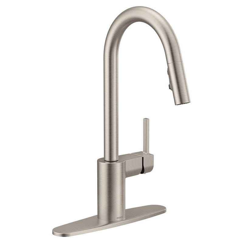 Align Single Handle Modern Pull Down Sprayer Kitchen Faucet with Reflex & Power Clean, Stainless Steel U8S5