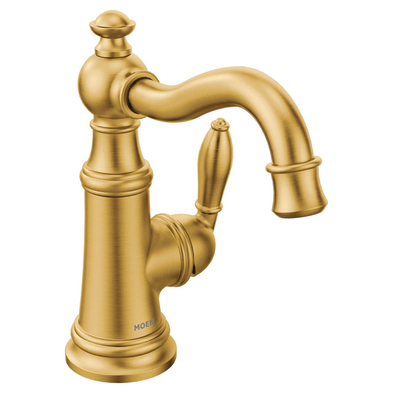 Weymouth Single Handle Single Hole Bathroom Sink Faucet, WaterSense Certified, Brushed Gold R7N9