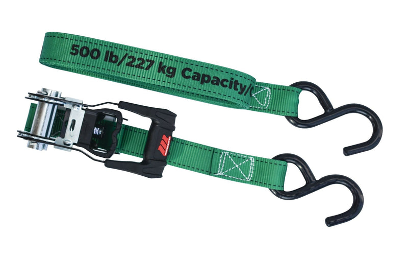 1,500-lb Ratchet Tie-Down Straps, with Padded Handle, 1-in x 14-ft, (2.5 cm x 4.3 m), 4-pk R4N2