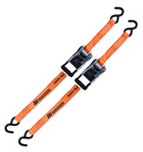 3,000-lb Heavy-Duty Ratchet Tie Down Straps, with Power Grip Padded Handles, 1.25-in x 10-ft, 2-pk Z7Z4 - product image 1
