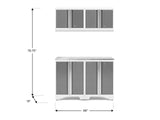 Bold 3.0 Series All-in-One Lockable Steel Garage Cabinetry Set with Stainless Steel Top, White/Platinum, 48-in x 18-in x 76.75-in, 5-pc D7N8 - product image 2