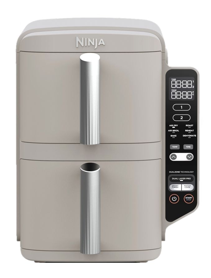 Dual Stacked Space-Saving Air Fryer, Sandstone L8G8