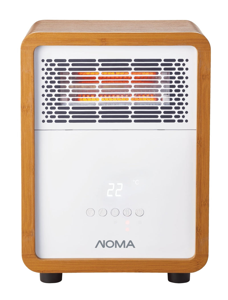 3-Setting Cabinet Heater with Child Lock, Quartz and Radiant Heating, Wood Grain Finish F0N8