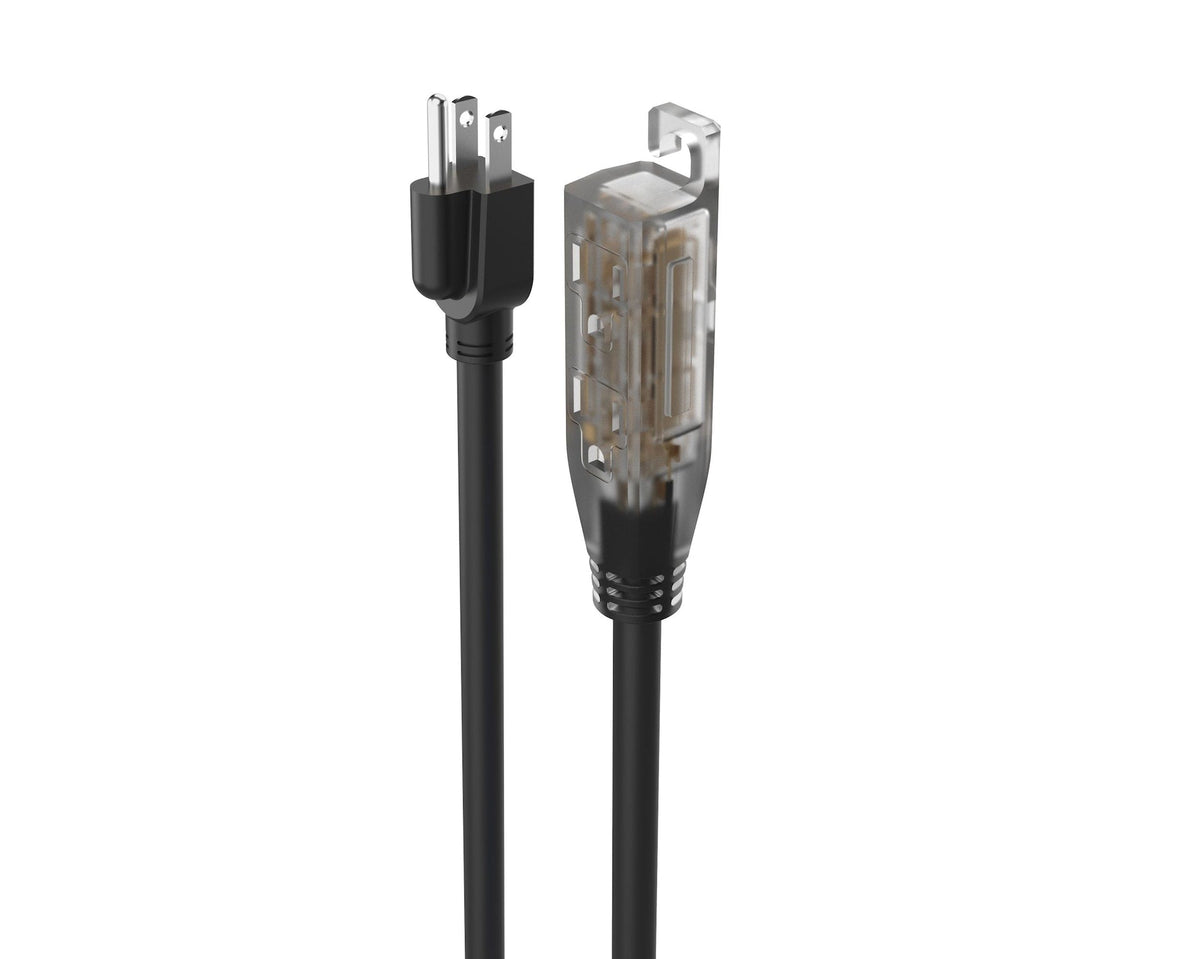 32-ft 10-in 14/3 Outdoor Extension Cord with 3 Grounded Outlets and Lighted End, Black C7K8 - product image 3