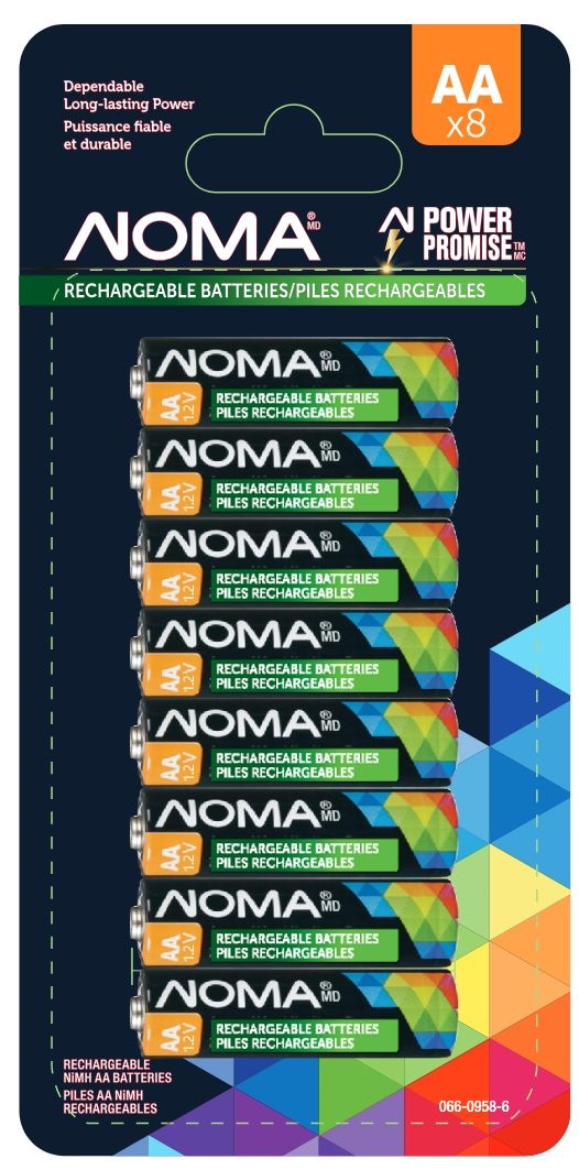 AA Ni-MH Rechargeable Battery, 8-pk J1J7