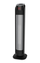 Oscillating Tower Ceramic Heater withRemote Control & Thermostat, 1500W, Black, 30-in F8Q1 - product image 1