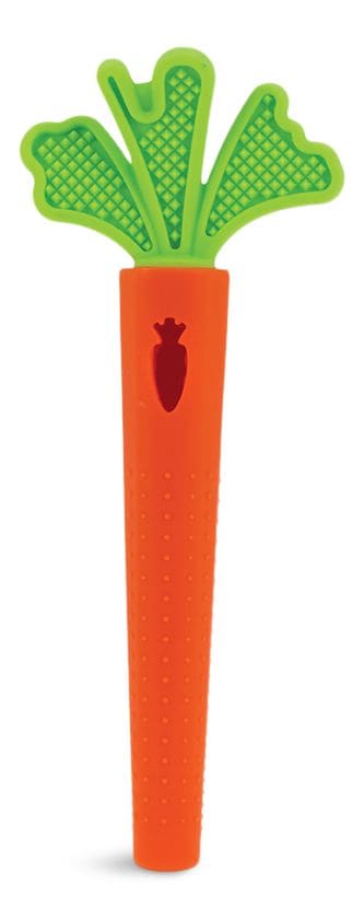 BPA-Free Hollow Silicone Sensory Carrot Teething Tube Z6X1