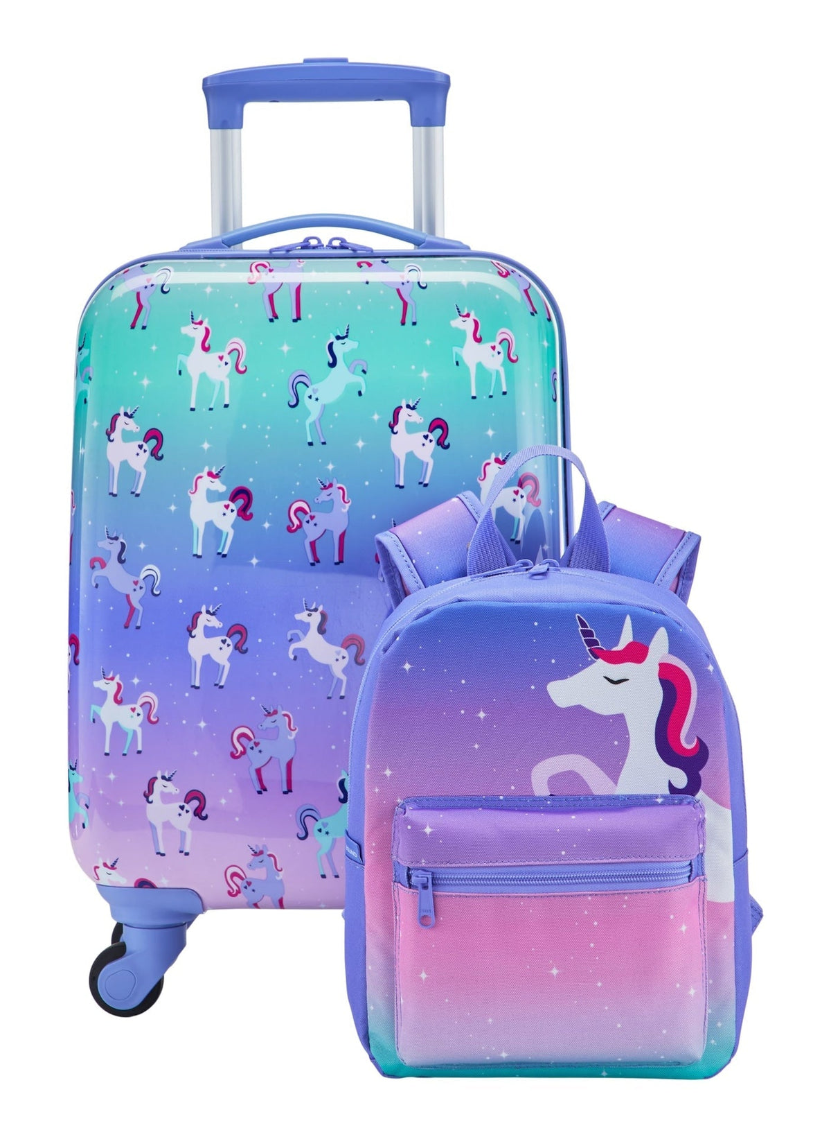 Kids Unicorn Hardside Luggage, 2-pc, Hardside Spinner Luggage, 23-in, Hardside Carry-On Spinner Flex Travel Suitcase,... J9Q7 - product image 3