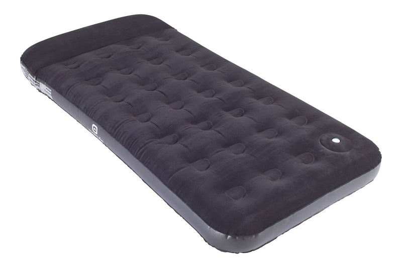 Twin Airbed with Built-In Manual Pump, Hand/Foot Pump, PVC, Black J0W7