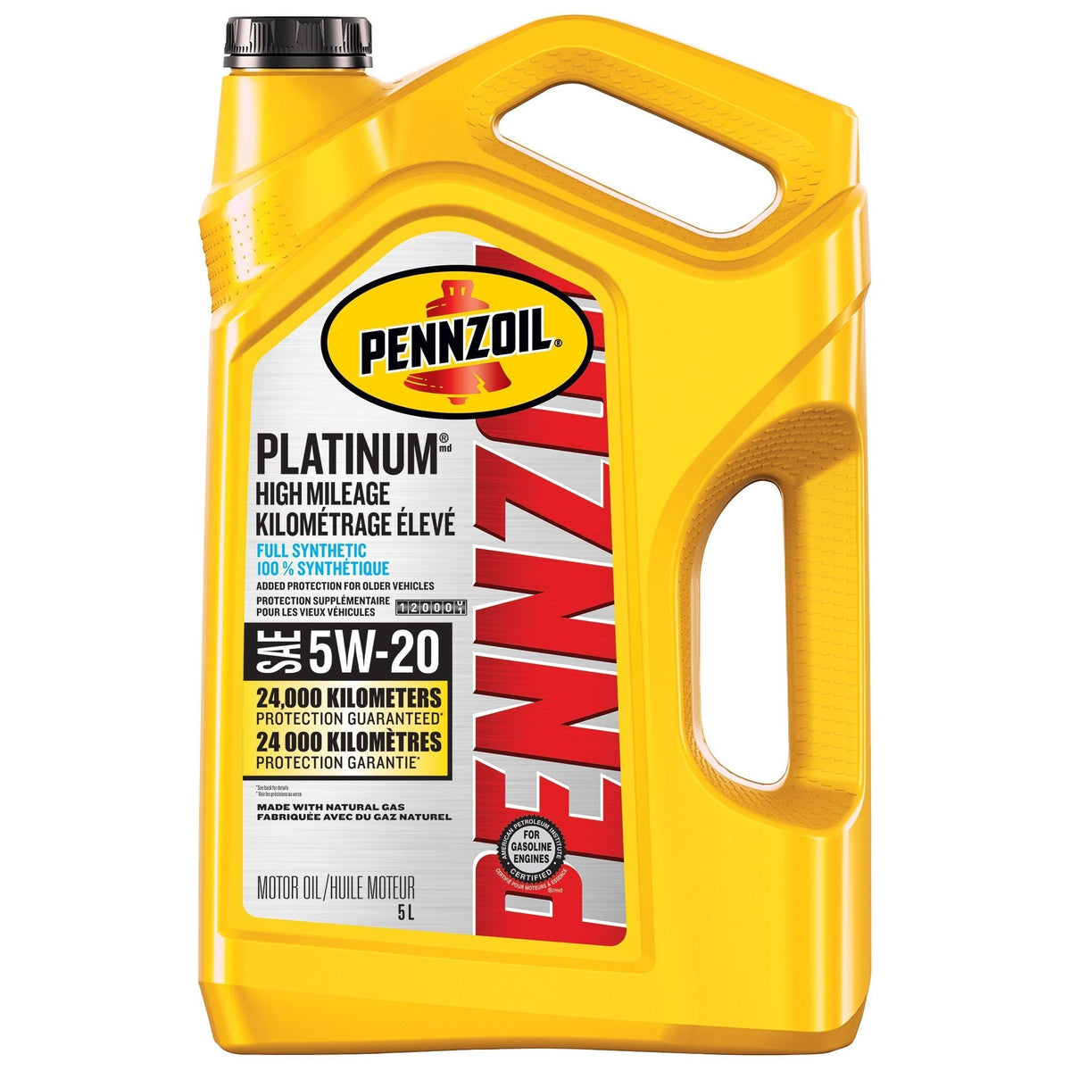 Platinum High Mileage 5W20 Synthetic Engine/Motor Oil, 5-L O1J9 - product image 1