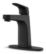 Matlock Single Handle High Arc Single Hole 4-in Centreset Bathroom Sink Faucet, Push & Seal Drain, Matte Black G7P5 - product image 1