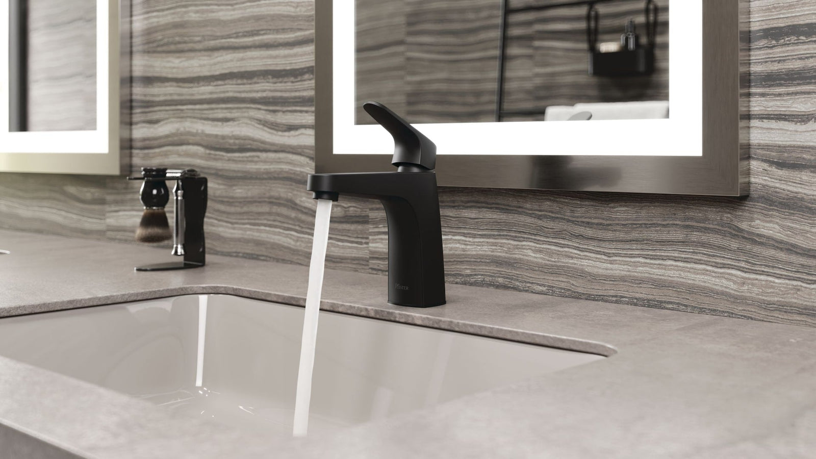 Matlock Single Handle High Arc Single Hole 4-in Centreset Bathroom Sink Faucet, Push & Seal Drain, Matte Black G7P5 - product image 8