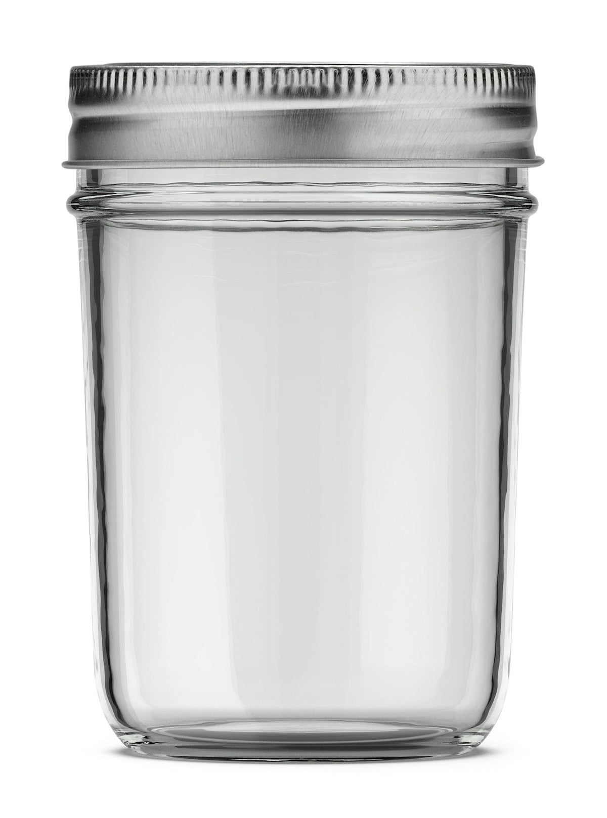 Mason Smooth Design Regular Mouth Glass Jar with Lid & Band, 8-oz, 12-pk D6L5 - product image 1