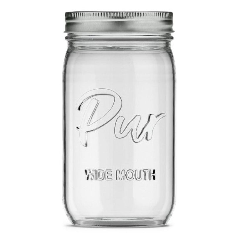 Mason Wide Mouth Canning Glass Jar with Lid & Band, 32-oz/946-mL, 12-pk E0C2