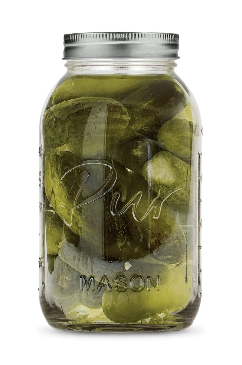 XL 64-oz BPA-Free Mason Jar with Canning Lid and Band, 6-pk W1D5