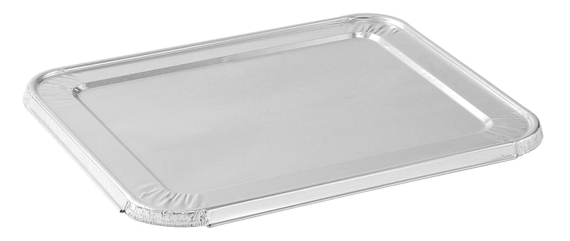 Aluminum Foil Steam Half Lid, Silver, 13-in, for Baking/Cooking/Steaming X4G5