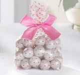 Cello Treat Party Bags, Pink/Clear, Hearts, 10-in, 12-pk, for Gender Reveal/Baby Shower E9L8 - product image 1