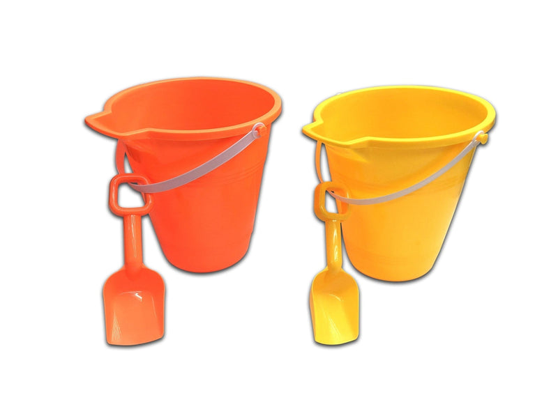Sand Bucket & Shovel Set, Multi-Coloured, Assorted, Ages 2+, for Summer/Beach Activities R3P2