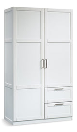 2 Door 2 Drawer Wardrobe, White W9W0 - product image 1