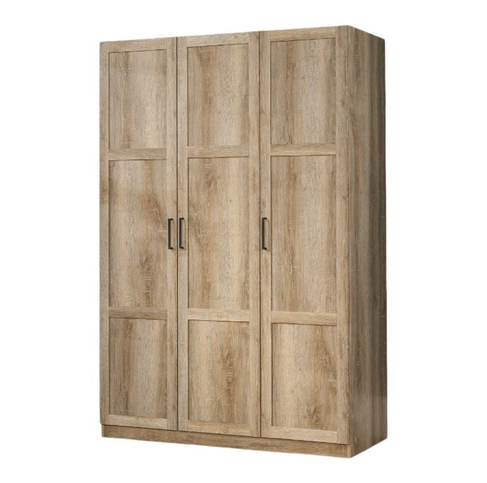 3 Door Wardrobe, Shaker Oak Z6J0