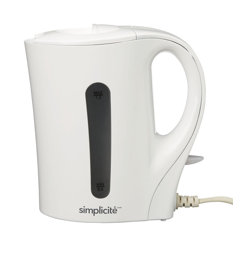 é Corded Electric Kettle with Auto Shut Off, White, 1-L Q2T9