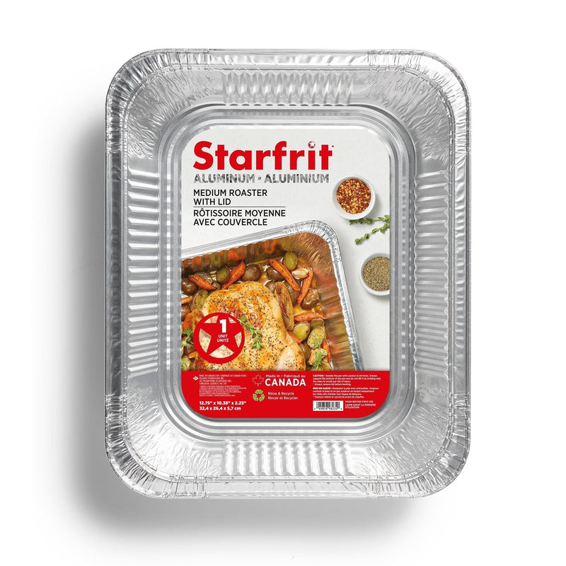 Medium Disposable Aluminum Rack Roaster with Board Lid M0K9