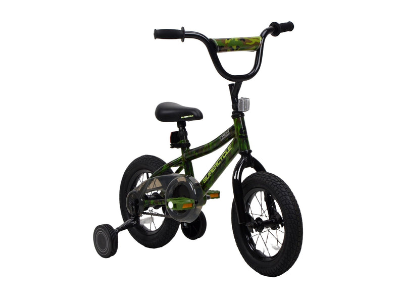 Youth Bike with Hi-Ten Steel Frame, 12-in, Camo Z7V8