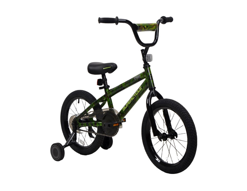 Youth Bike with Hi-Ten Steel Frame, 16-in, Camo Q2X0