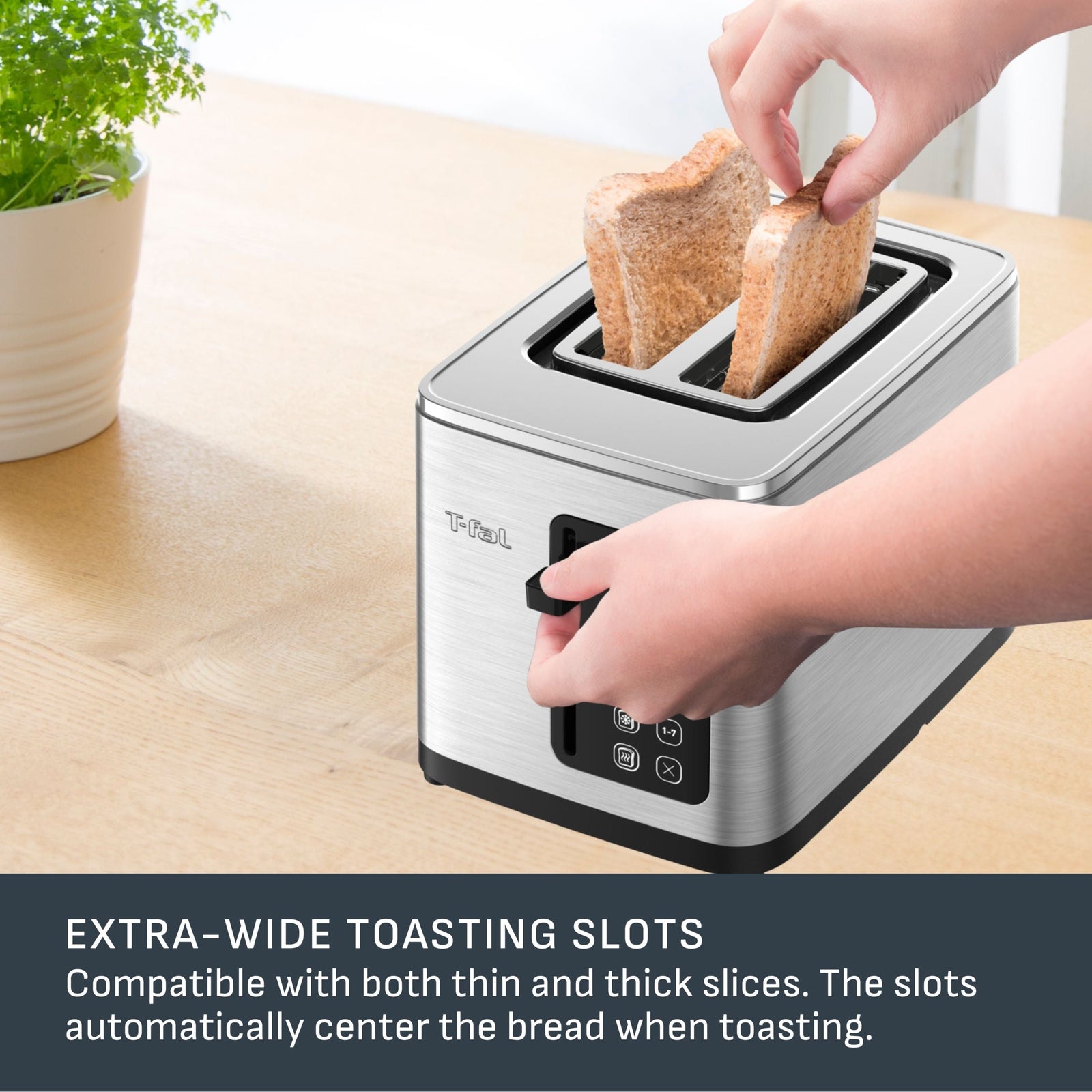 2-Slice Stainless Steel Digital Toaster, Extra wide slots, 7 Browning levels B9F2 - product image 7
