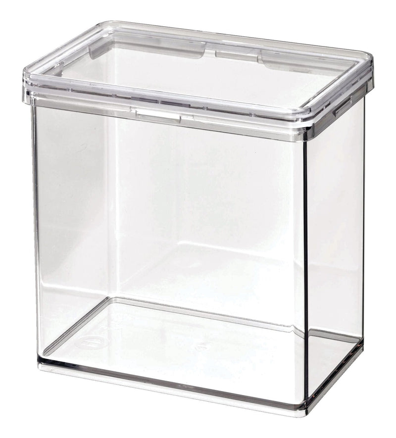 The Home Edit by iDESIGN Clear Stackable Medium Canister with Air Tight Lid, 1.42-L S6M5