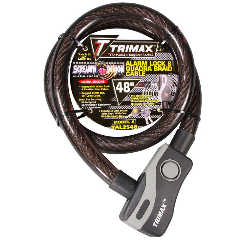 48-in Alarmed Lock Chain with Quadra Braid Cable A4R8