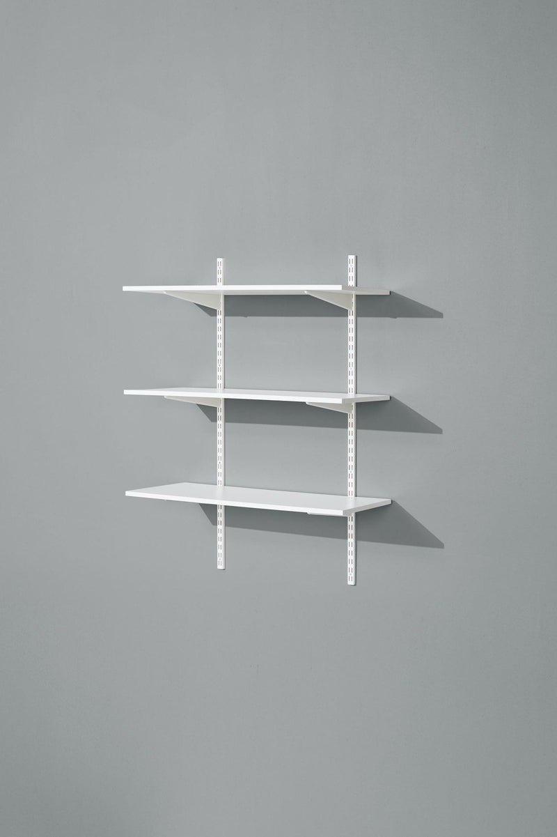 type A Wooden Floating Wall Shelf Board, White, 16 x 35-in V7L1