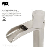 Hibiscus MatteStone White Bathroom Sink/Basin Set with Niko Faucet and Square Composite Vessel Y6G0 - product image 4