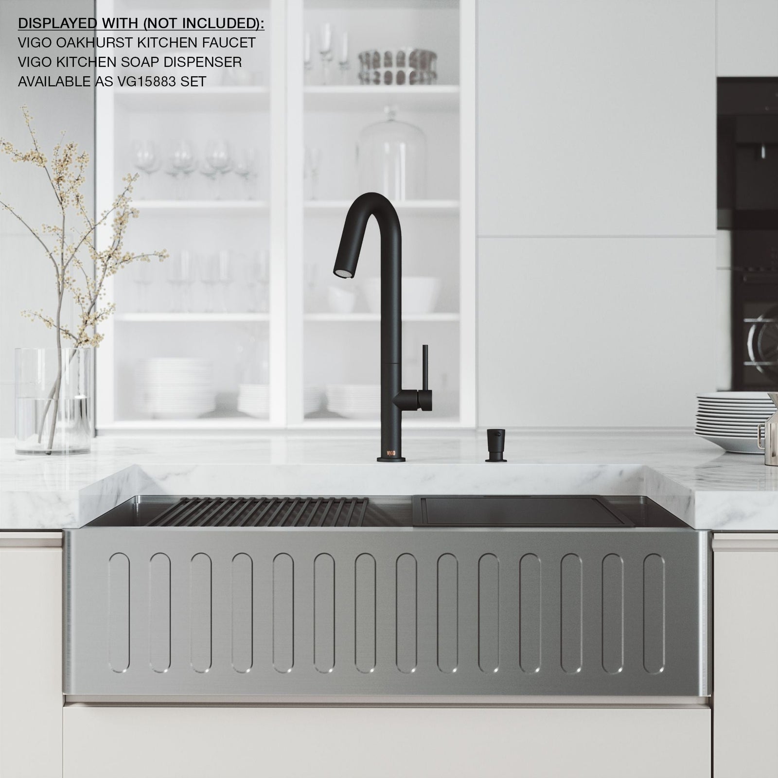 Oxford Single Farmhouse Kitchen Sink, 36-in x 21-in H9W5 - product image 8